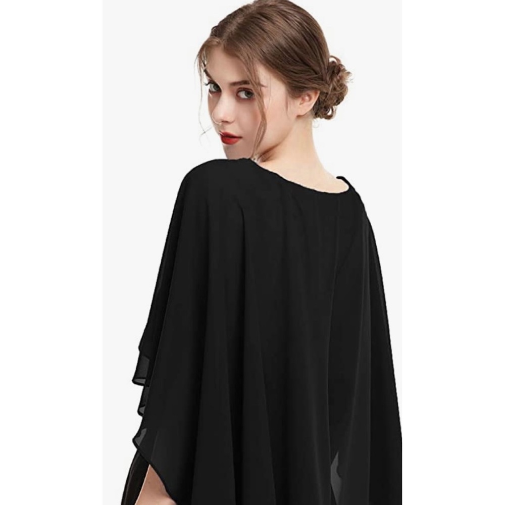 R.E.D. VALENTINO Black Chiffon Top
